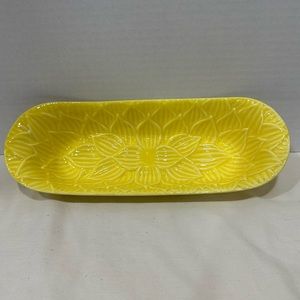 Vintage and Vibrant Yellow Flower Tray by Designcraft